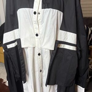 AKIRA Black and White Midi Dress